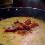 Супа от червена леща с бекон
