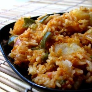 Запеканка с ориз и картофи