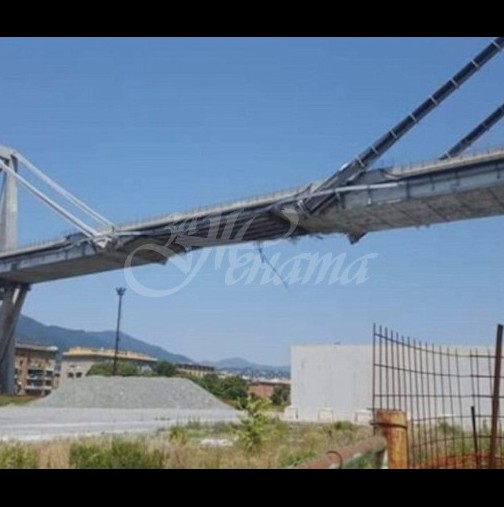 Шокираща снимка показва, че мостът в Генуа е предупреждавал ясно за критичното си състояние 