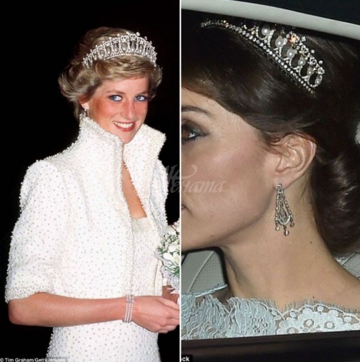 Една и съща корона, но на Кейт Мидълтън и на принцеса Даяна им стои по различен начин-На коя ѝ отива повече