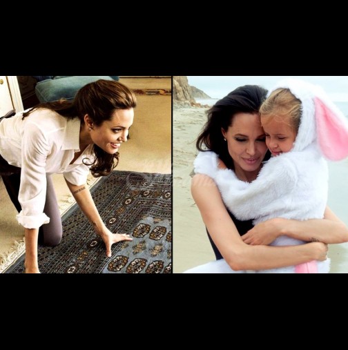 Анджелина Джоли такава, каквато не сте я виждали: непоказвани кадри, пропити с майчина нежност. Прекрасни, нали? (Снимки)