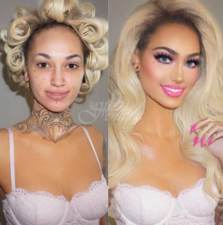 Невероятни трансформации само с помощта на грим - магията на макияжа (Снимки):