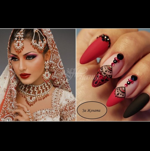 Нокти на арабска принцеса - 23 уникални маникюра в ориенталски стил, истински бижута само за ценители (Снимки):