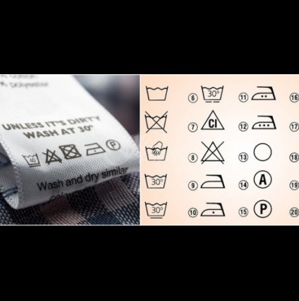 Супер полезна таблица с АБСОЛЮТНО всички символи от етикета на дрехите - кое как да перем, сушим, гладим, за да няма изненади после: