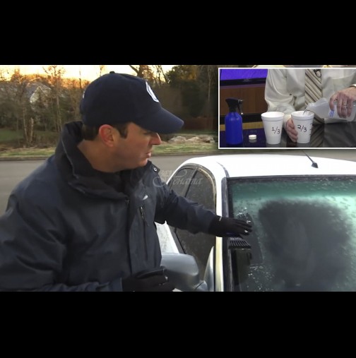Рецептата на метеоролога против заледяване на колата: и 2 пръста лед да има по стъклото, ще се размрази за секунди!