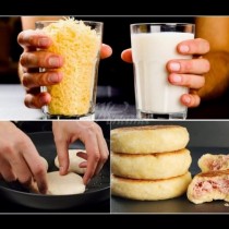 Чаша мляко, чаша настърган кашкавал и става божествена вкусотия! Фантастични пълнени кашкавалки за закуска (Видео):
