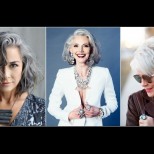 Златни прически за златни дами - какво отива на сивите коси (Снимки):