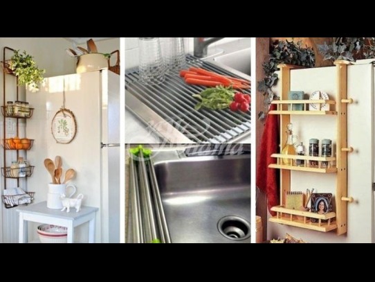 Хитри приспособления за кухнята, които пестят много място (Снимки):