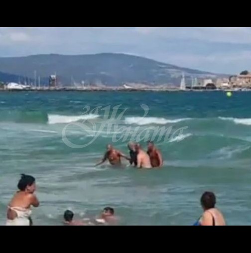 Драматично спасяване на удавник в Несебър спря дъха на плажуващите