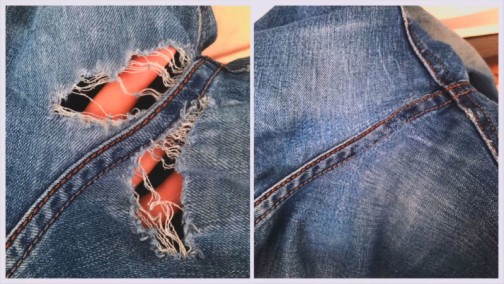 Как да поправим любимите си дънки без да си личи, когато се прокъсат отдолу и искаме още да си ги носим