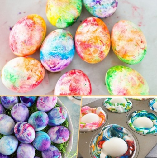 Най-модерната техника за боядисване на яйца този Великден - ще греят във всички цветове на дъгата! (Снимки):