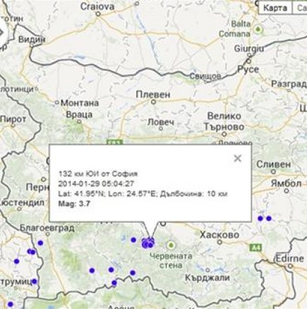 Седем труса за по-малко от два часа край Пловдив!