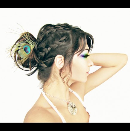 Елегантни прически със сплетена коса за 2014