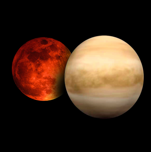 Марс и венера на небе фото