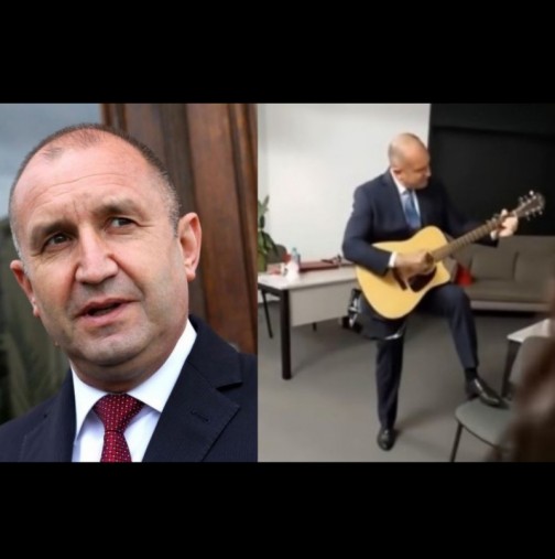Румен Радев поля победата на изборите с китара в ръка - вижте как свири и пее! (КУЛТОВО ВИДЕО):