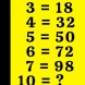 Задачата на японските второкласници. Ако 3=18, 4=32, 5=50 и 6=72 тогава 10 е логически равно на колко?