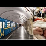 Жена роди в киевското метро, докато се криеше от бомбите (Снимки):