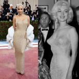Ето на какво се е подложила Ким Кардашиян, за да влезе в легендарната рокля на Мерилин Монро (Снимки):