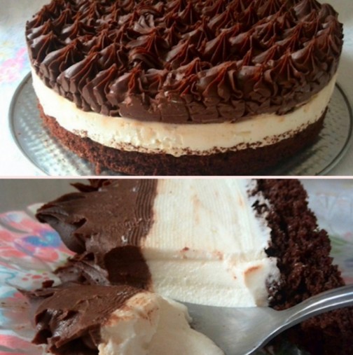 Сладък грях, но неустоимо вкусна! Двойно шоколадова торта Черно и бяло: