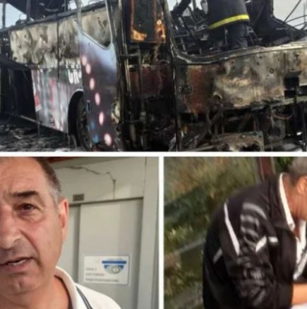 Шофьорът на изгорелия автобус наТракия предотвратил огромна трагедия-снимки и видео