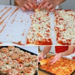 Вместо пица правя тези лесни охлювчета и обират точките на всеки празник - режеш тестото, мажеш и навиваш! Толкова лесно:
