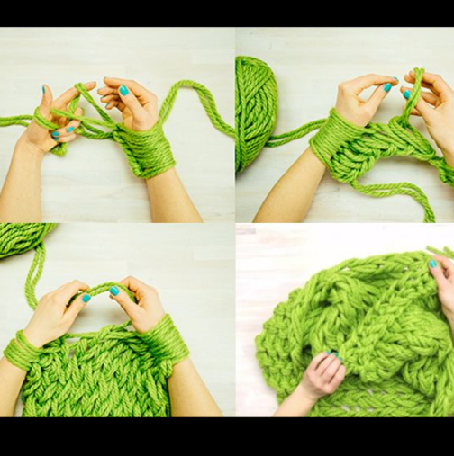 Как да изплетете шал без игли за плетене за 30 минути! Невероятно лесно и бързо!