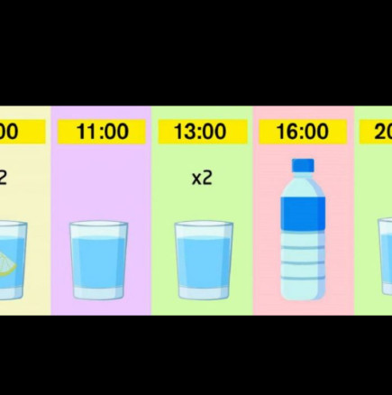 График, който помага да се отървете от излишните килограми: Яжте каквото искате и пийте вода на час. Резултатът е минус 15% мазнини!