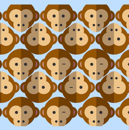 Флиртуващите маймунки-Тест за зрителна острота