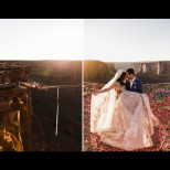 Смелост или лудост? Двойка се ожени върху мрежа на 121 м над земята! Вижте невероятното шоу (СНИМКИ)