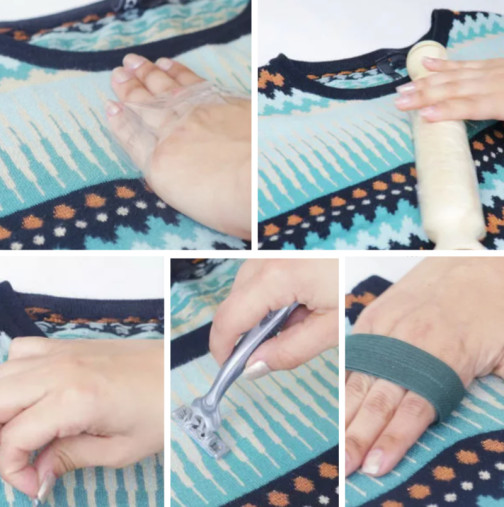 Как да премахнем влакната от дрехите, ако ви е свършила ролката за отстраняване на косми 