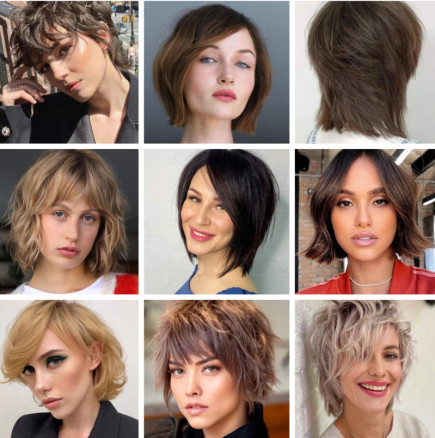 Модерни прически на етажи 2024 за къса коса: Снимки