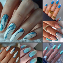 Ако искате ноктите ви да са по последна мода, изберете синьо! 16 топ актуални сини маникюра за лятото (СНИМКИ)