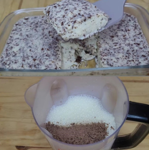 Най-добрата Млечна торта с шоколадови трохи - правя я направо в блендера и става по-вкусна от сладоледа! Толкова е лесно: