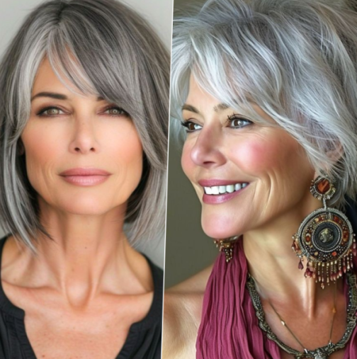 Прически за жени над 60 години и сиви коси (СНИМКИ)