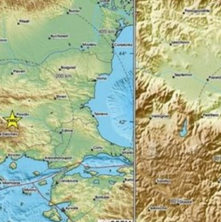 Земетресение преди минути стресна България