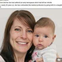 Жена роди 20 години след като е навлязла в менопауза