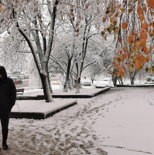 Сняг се сипе на парцали на много места в България