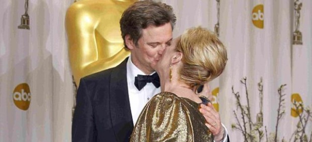 Мерил Стрийп получи Оскар и целувка по устните от Колин Фърт