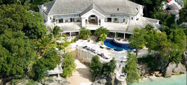 Една къща в Барбадос, построена върху коралова скала