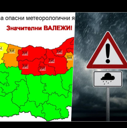 Код ЧЕРВЕНО! Синоптиците с нови предупреждения за опасно количество валежи - важи в ТЕЗИ области: