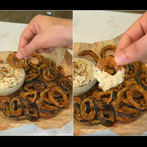 Хрупкави тиквички, по-вкусни от мазния чипс! Приготвени във фритюрник с горещ въздух за 10 минути