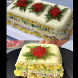 Редена салата като солена торта: Гостите са във възторг, когато я поднеса!