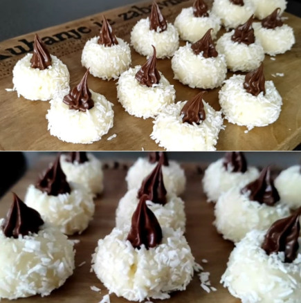 Кокосови гнезда от 3 съставки: Нежни, вкусни, топят се в устата! На вкус са точно като десертче Баунти: