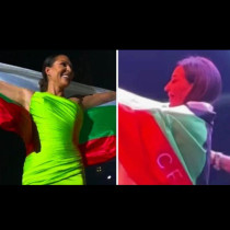 Северна Македония беснее! Цеца Величкович излезе на сцената, увита в българското знаме!