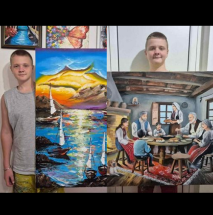 15-годишен самоук художник от Бяла Слатина победи рака, картините му сякаш са живи!