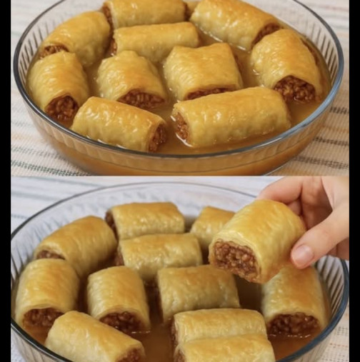 Сочни баклава-рулца с ябълки: Не накъртват от сладост като баклавата, свежи и напоени със сироп: