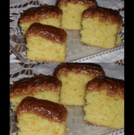 Чудничък постен кекс с газирана вода - изобщо не личи, че е без яйца и мляко, а заливката е фантазия: