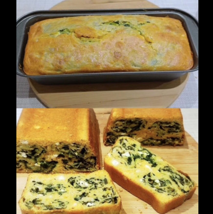 Солен кекс със спанак и сирене - най-бързият вариант за вкусна закуска или вечеря: