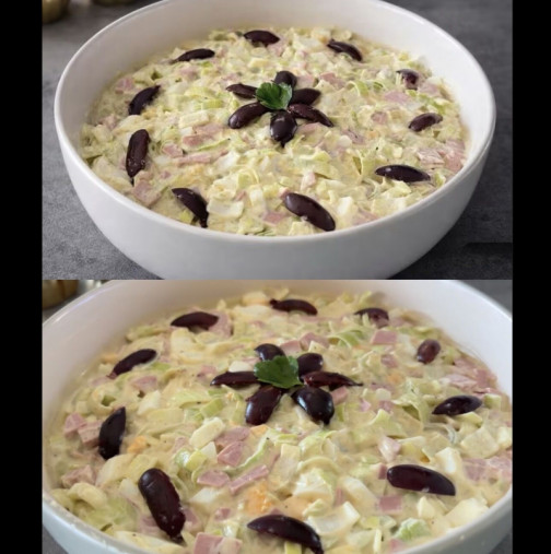 Бърза Крем-салата с праз - готова за нула време, чудесна за лек обяд или вечеря: