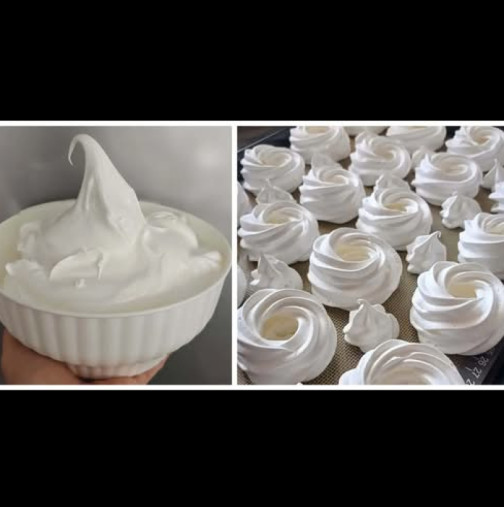 ПЕРФЕКТНИЯТ белтъчен сняг за целувки и Павлова! Държи идеално форма и не е необходима водна баня! Рецепта директно от сладкаря!